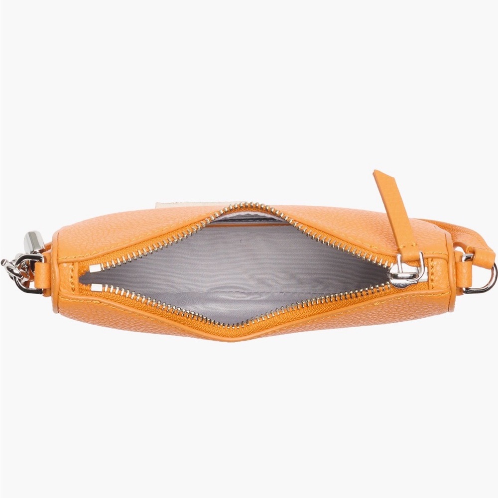 Tangerine Orange Marc Jacobs SLG Convertible Wristlet Zip Top Leather Like New - Picture 6 of 6